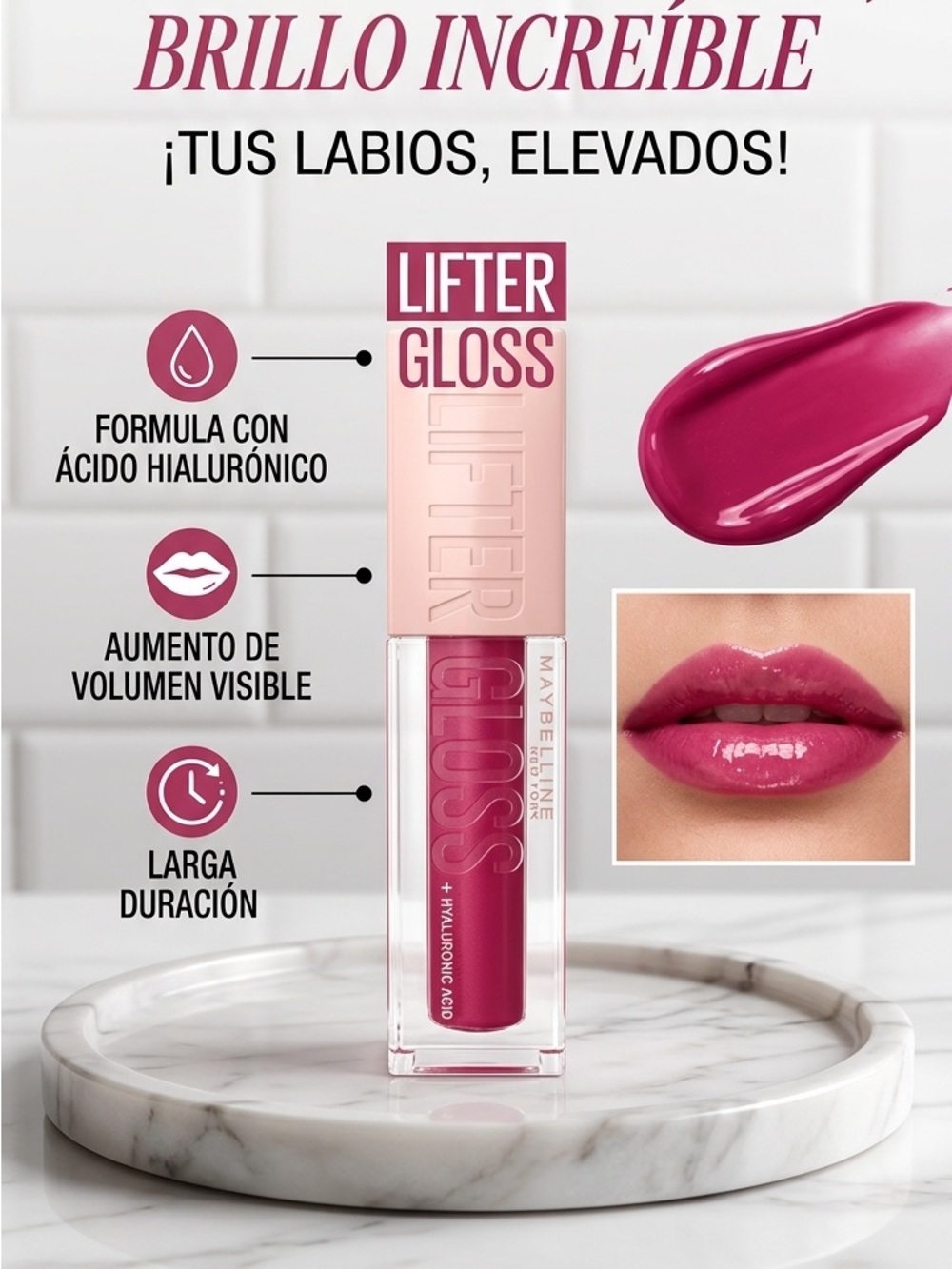 Maybelline Lifter Gloss Lip Gloss - Berry Magenta Pink